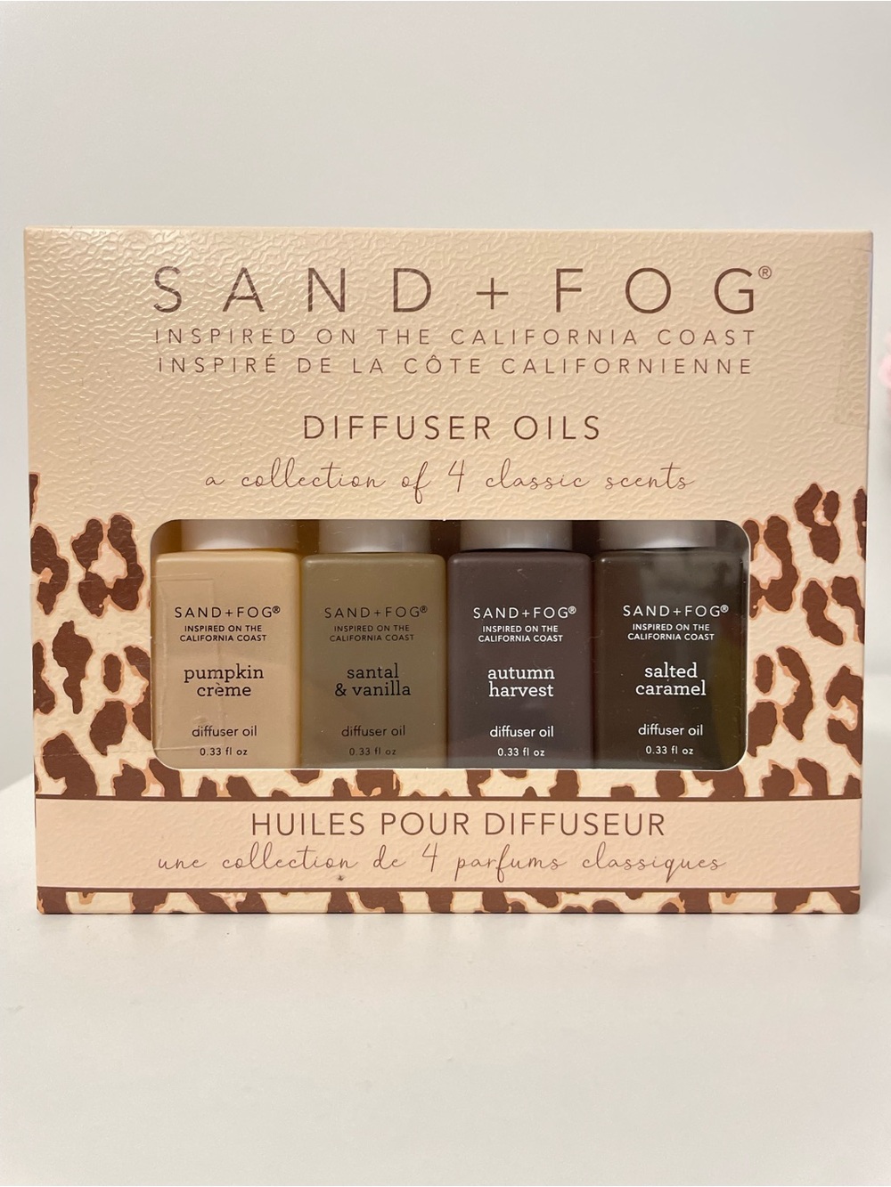 SAND + FOG Diffuser Oils Set Collection of 4 Fall Classic Scents - 4 x 10 ML